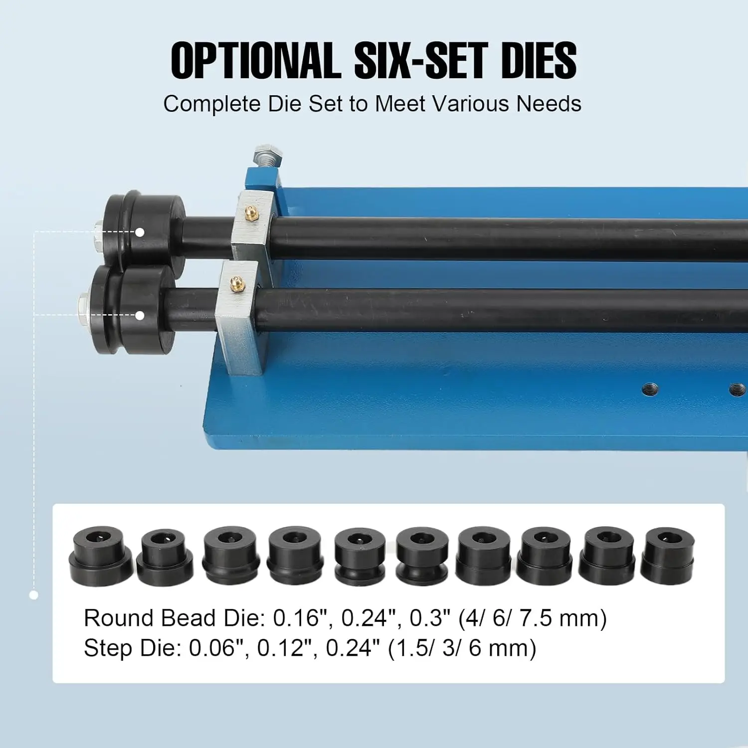 manual crank bead roller detail