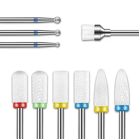 13-teiliges Fräser-Set für Nagellackkopf, verwendet für die Nagelschönheit, Entgratungsgel für abgestorbene Haut, Zubehör für automatische Poliermaschinen