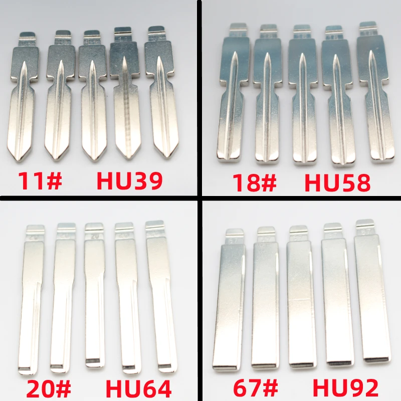 

FLYBETTTER OEM 50 шт. HU39 HU58 HU64 HU92 металлические пустые необрезанные лезвия дистанционного ключа для Keydiy KD Xhorse VVDI JMD