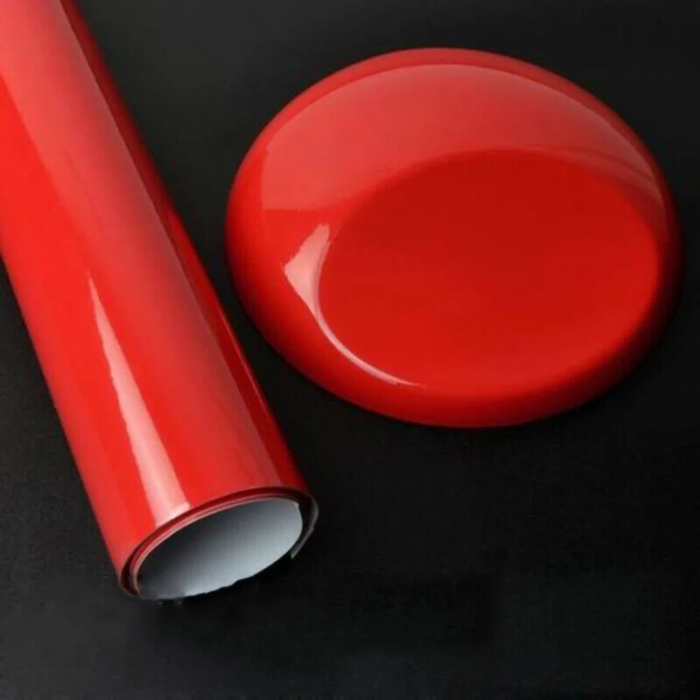 Super Gloss Red Vinyl Film Wrap Sticker 30 * 152CM Foil Decoration Spare Completely waterproof, anti-fouling and UV resistan