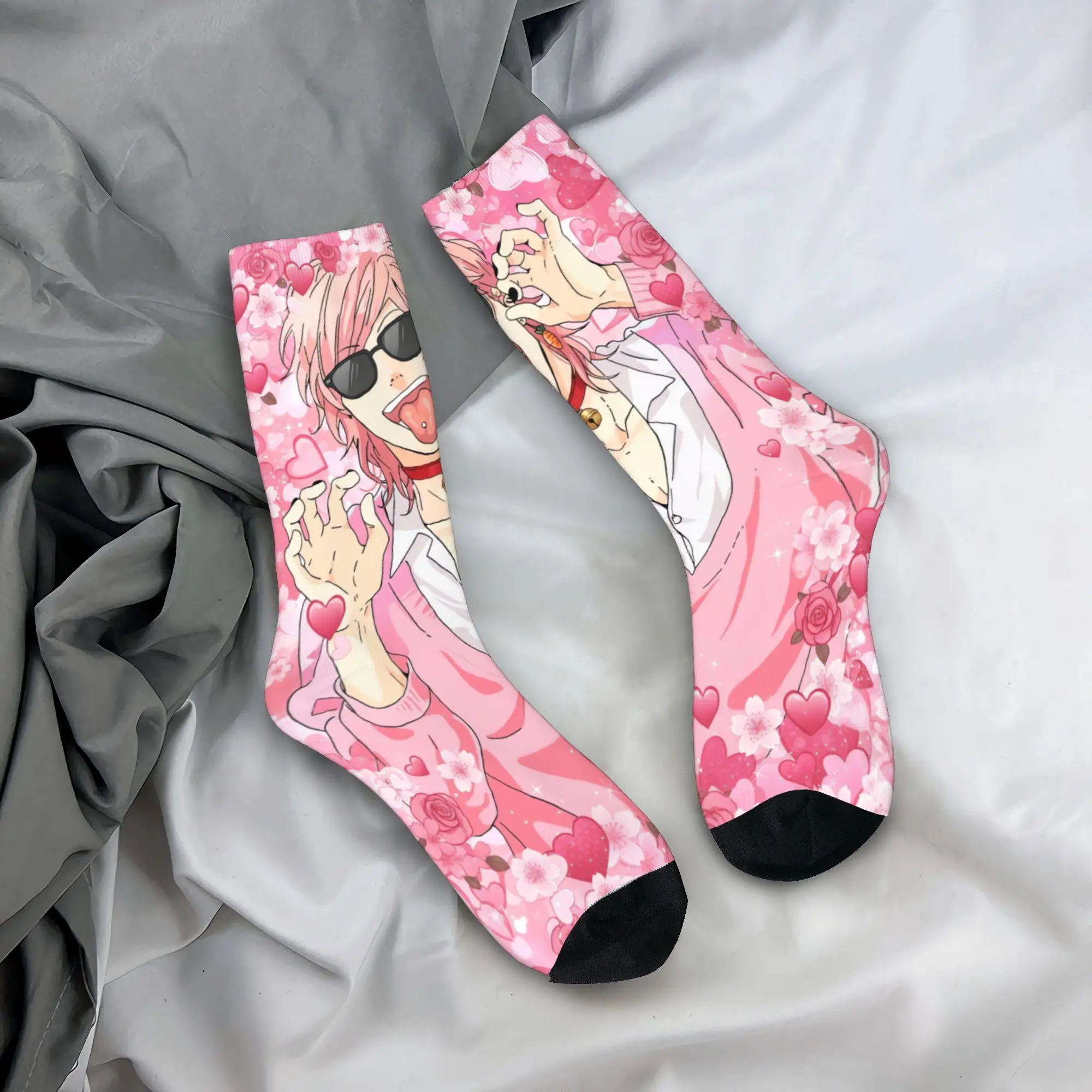 Yarichin B Club Yuri Socks  Non Slip Stockings Adults Men High Quality Skateboard Socks Winter Gothic Graphic Socks