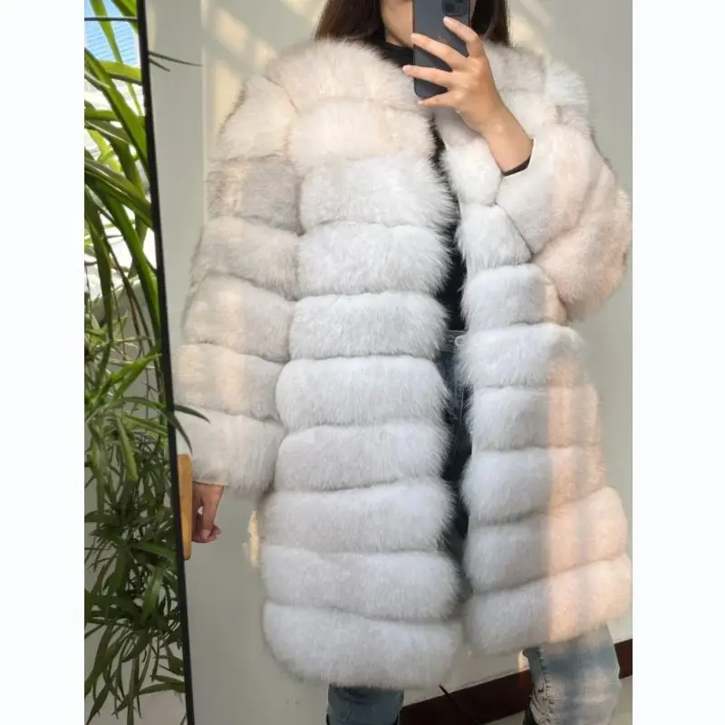 Boutique Luxury 4in1 Real Fur Coats Women Natural Real Fur Jackets Vest Winter Outerwear Fox Fur Coat HighQualityFur Clothes10XL