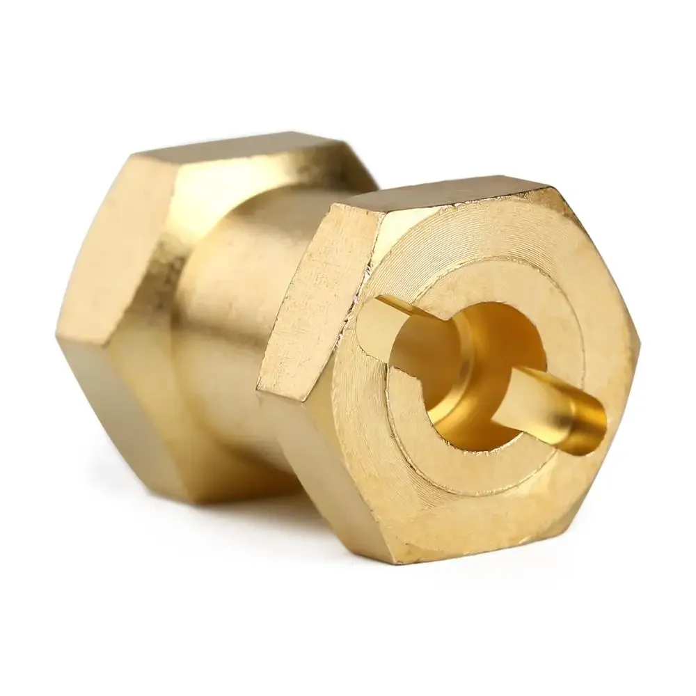 INJORA Heavier Brass Extended Adapter 12MM Wheel Hex 12/15/17/20/25MM for 1/10 RC Crawler Car Axial SCX10 90046 D90