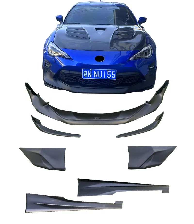 

Передняя и задняя губа из полипропилена для GT86 2013 2014 2015 2016 2017 2018 2019, передний и задний бампер с боковой юбкой