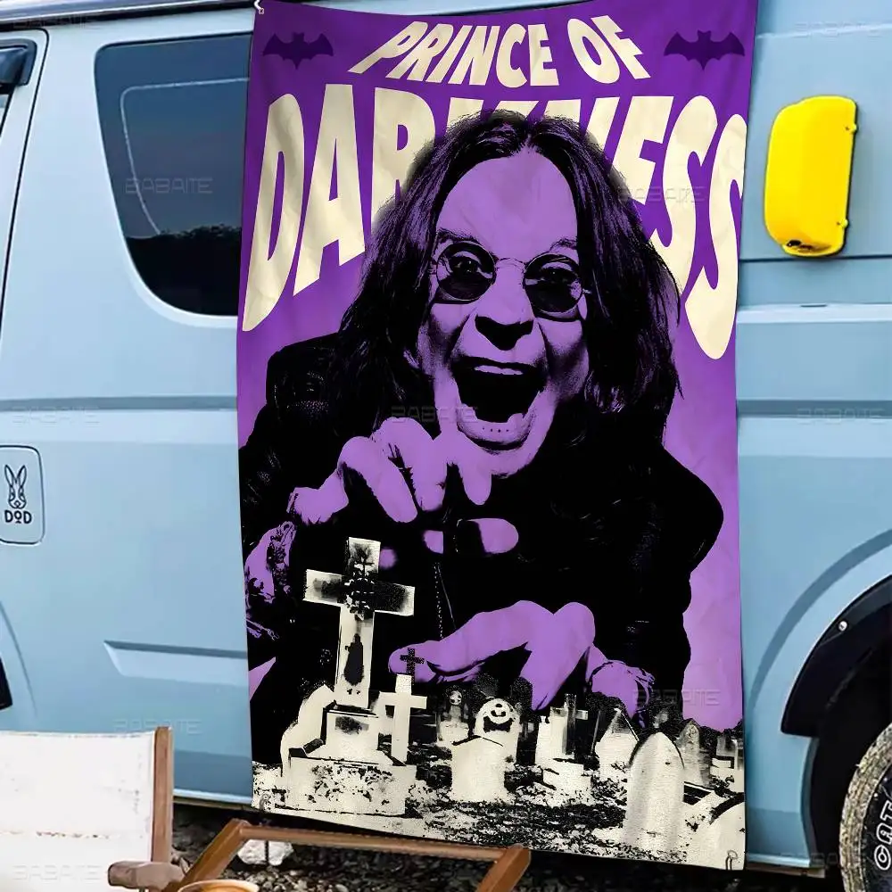 Retro Heavy Metal Band Rock Ozzy Osbourne Band Banner im INS-Stil Outdoor-Party-Dekoration Atmosphäre-Flagge