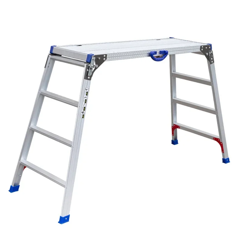 Horse stool folding portable lifting aluminum alloy ladder car washing table decoration household scaffolding project thickened