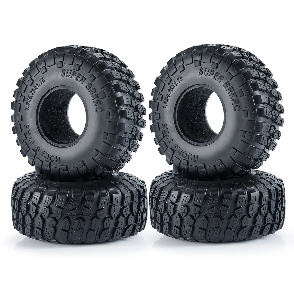 YEAHRUN 4 Stuks 1.9/2.2inch Beadlock Velg Rubber Banden 120/150mm OD voor Axiale SCX10 Wraith TRX-4 1/10 RC Crawler Auto Onderdelen