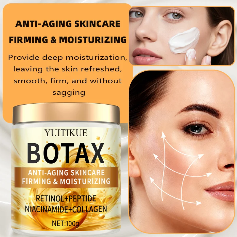 YUITIKUE BOTAX Anti-Aging Cream 100g - Retinol Peptide Niacinamide Collagen, Light Non-Greasy Fast Absorption