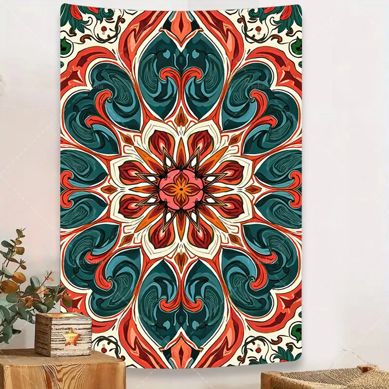 

1 шт. настенный гобелен в стиле бохо шикарный гобелен с мандалой - яркий цветочный дизайн для декора стен