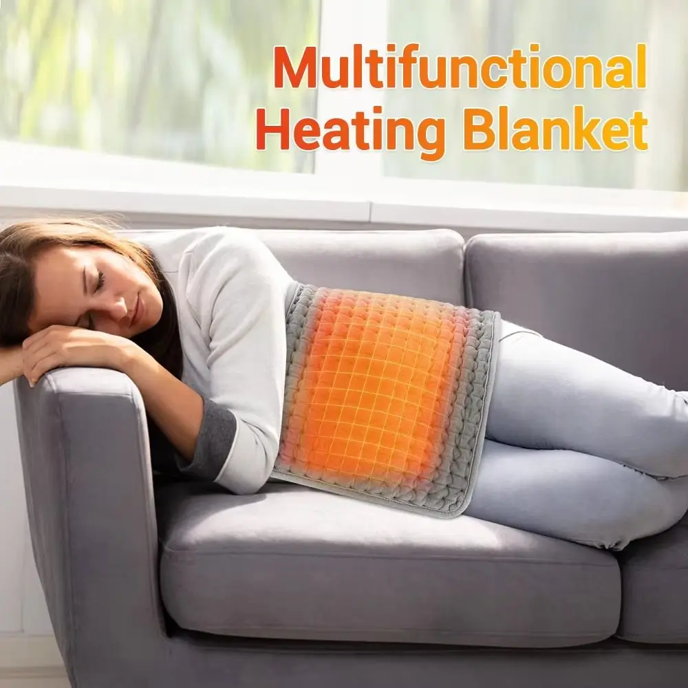 

6-Speed Timing Functions Electric Heating Pad Timed Heating Constant Temperature Heating Cushion 9 Temperature Levels Gray