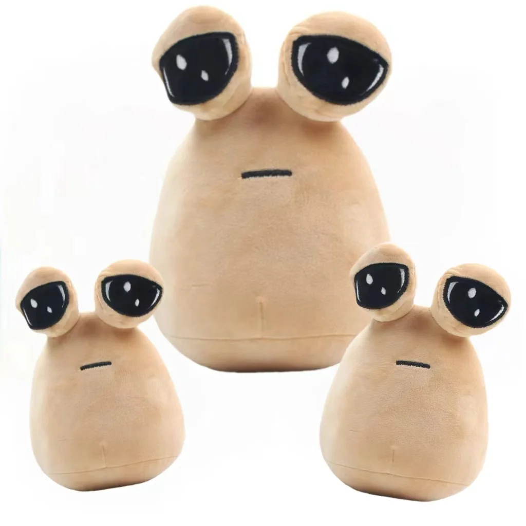 

1/6PCS Hot Game My Pet Alien Pou Plush Toy Furdiburb Emotion Alien Plushie Stuffed Animal Pou Doll 22cm