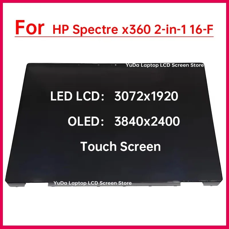 16 Inch Touch Screen For HP Spectre x360 2-in-1 16-F 16-f1075ng 16-F0035nr 16-F0013DX LCD Display Digitizer Assembly Replacement