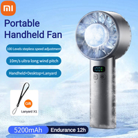 Xiaomi High Speed Refrigeration Handheld Fan USB Rechargeable Portable mini Fan LED Digital Display For Outdoor Travel
