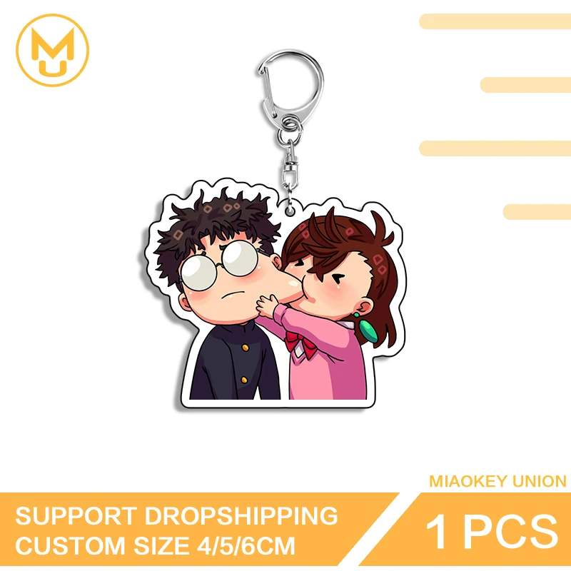 Cartoon Momo Ayase Interesting Lively Scratch Proof Double Sided Acrylic Key Chains HD Pattern Edgy Ingenious Fancy Jewelry