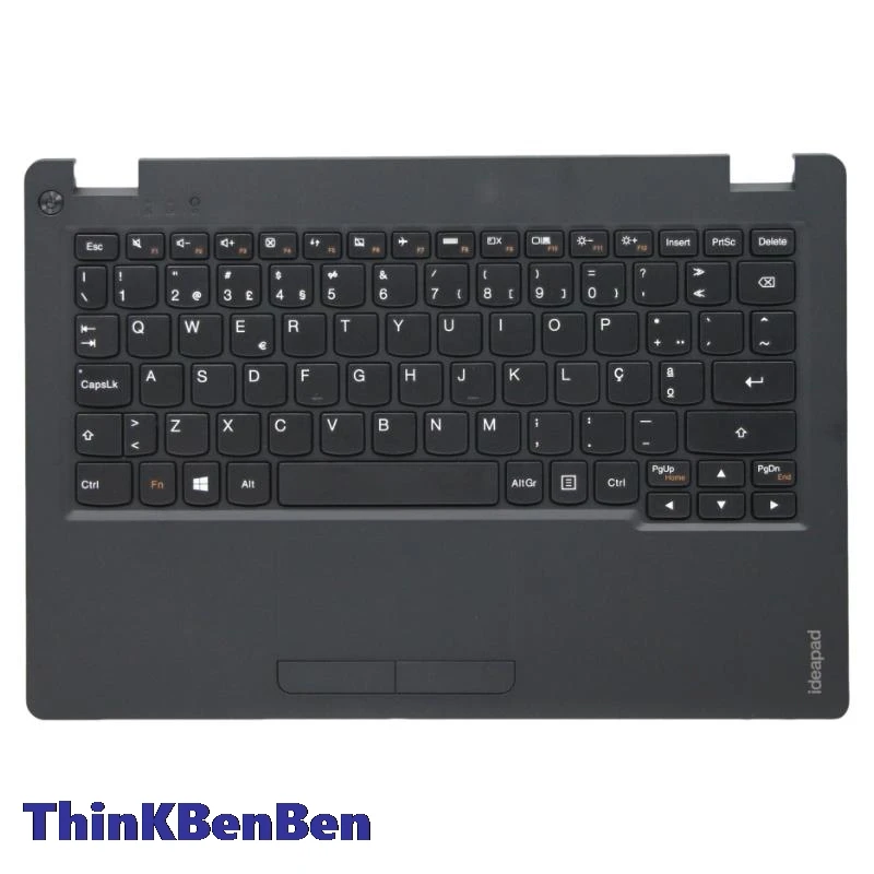 PT Portuguese Black Keyboard Upper Case Palmrest Shell Cover For Lenovo Ideapad 100s 11 11IBY 5CB0K48390