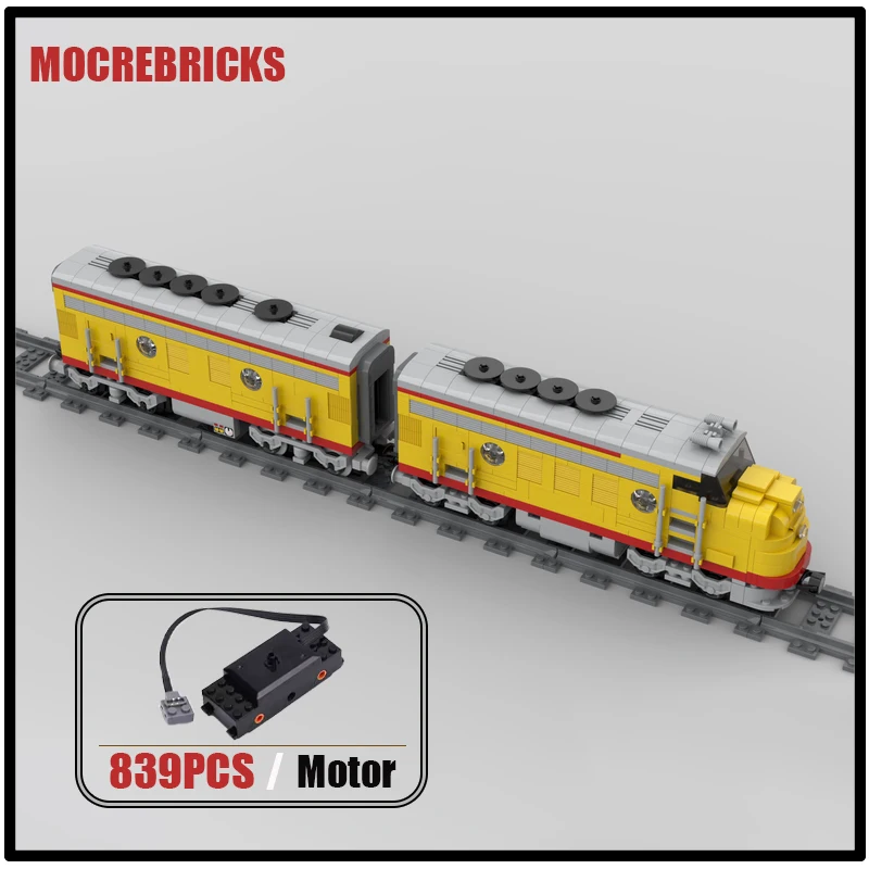 Urban Railway Motor Trains Sets Freight Pacific Locomotive With Carriage Technology Building Block Toys Puzzle Kid‘s Bricks Gift