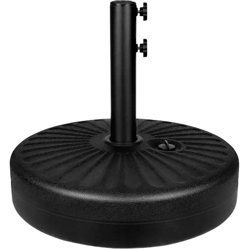 

50LBS Round Umbrella Base Water Filled with Steel Umbrella Holder, Heavy Duty Fillable Umbrella Base Stand
