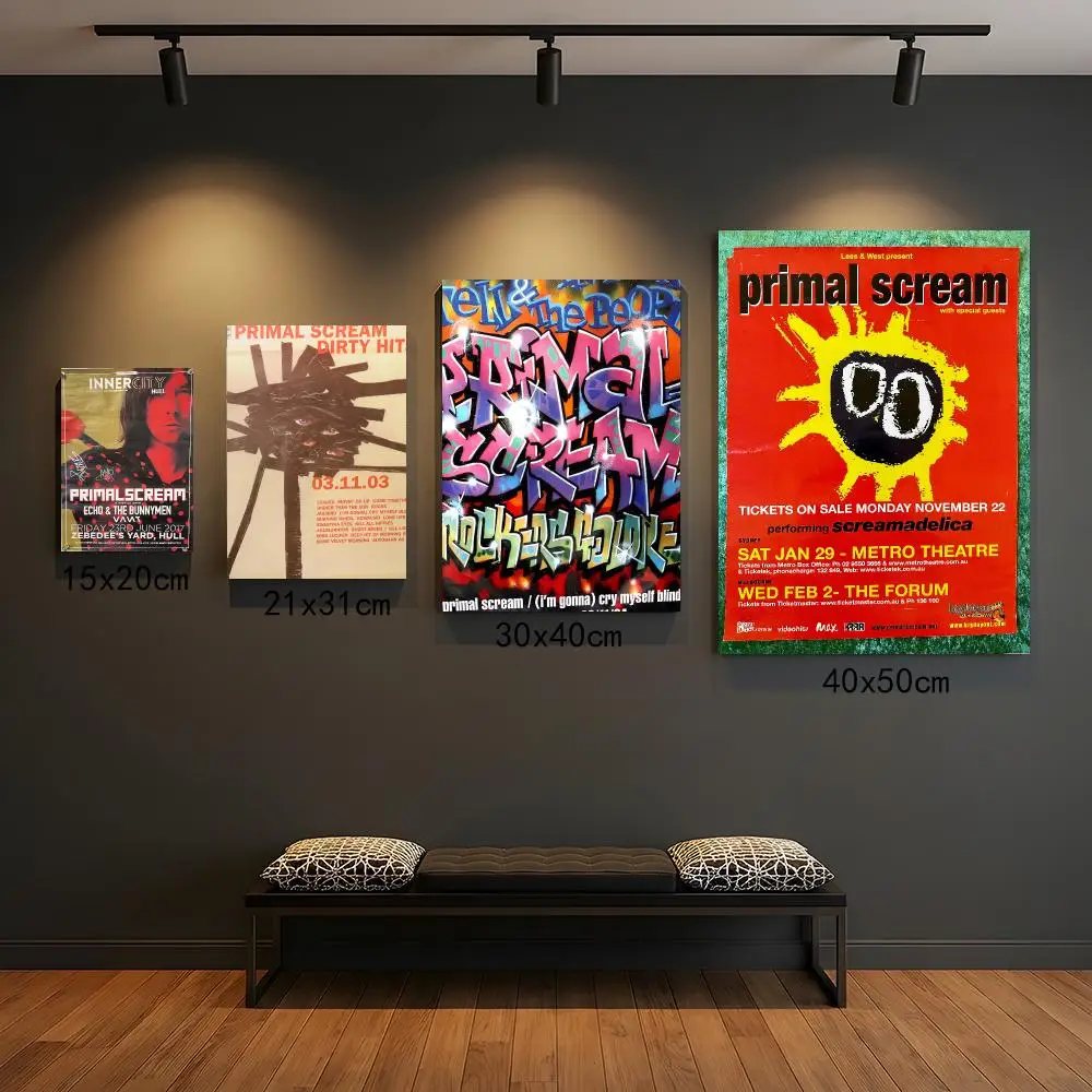 band P-Primal Scream-M Painting Calligraphy Elegant Botanical Decor for Living Room Modern Interior Design