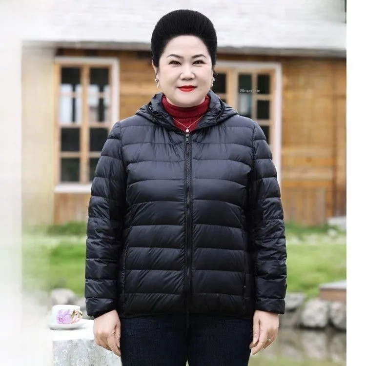 

Легкое стеганое хлопковое пальто Jaet ort Sle для женщин больших размеров, тонкое большое пальто для мам, для поездок на работу, с узлом