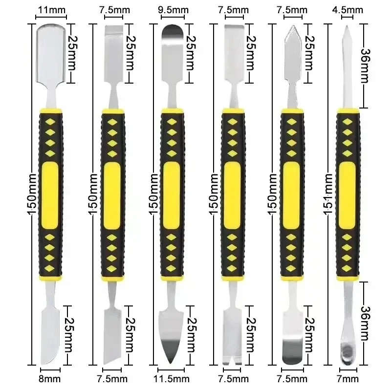 6 Pcs Metal Crowbar Set Boot Stick Mobile Phone Digital Mini Multi Home Appliance Disassemble Tool Electronic Repair Tools