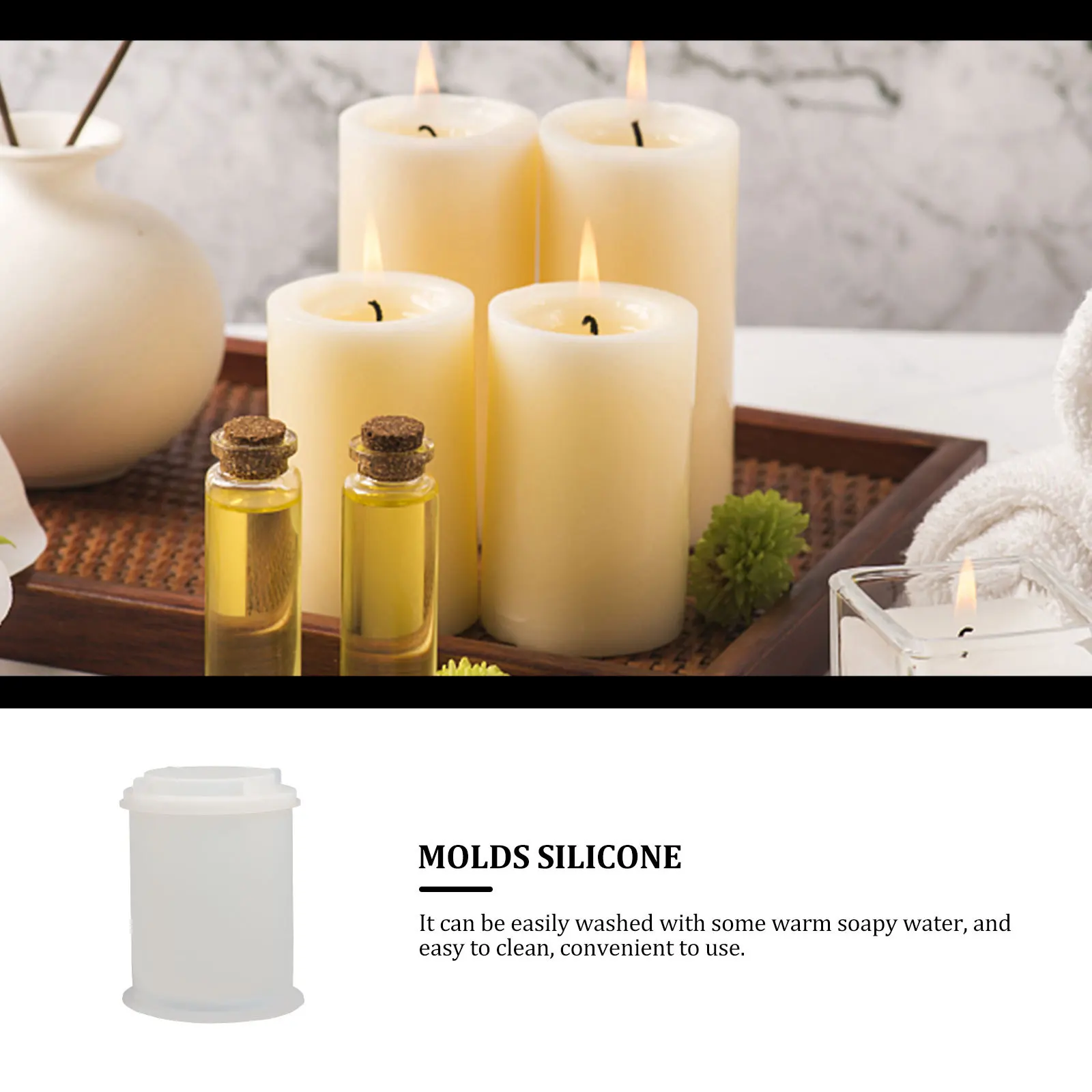 

1Set Silicone Holder Mold Smooth Durable Epoxy Mold for DIY Candlestick Craft Making Supplies DIY Supplies