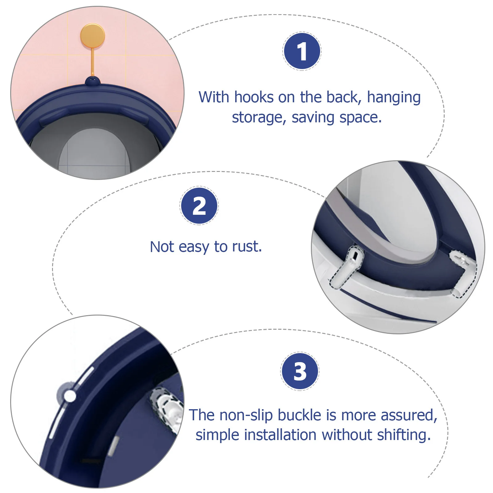 1 قطعة حلقة مدرب المرحاض للأطفال تصميم عالمي قدرة عالية على التكيف مبسطة مسند الظهر درابزين آمن قعادة التدريب
