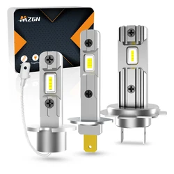 MZGN 2Pcs H1 H3 H7 12V 50W 12000lm 300% Brighter 6000K Led Headlight Bulb  Halogen Size for Car Headlamp   Fog Light  Auto