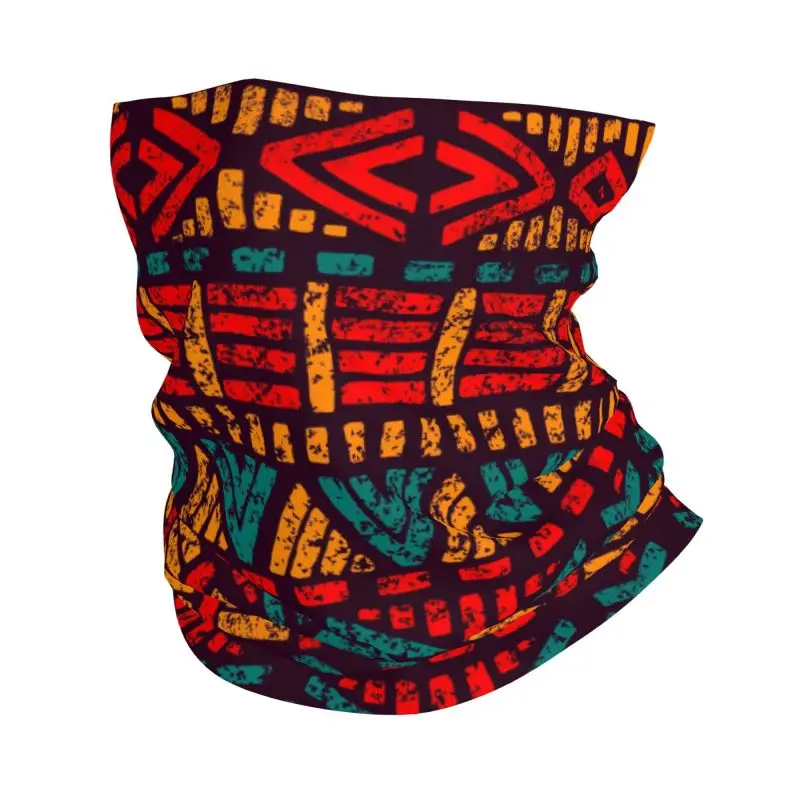 African Bogolan Bandana Winter Neck Warmer Men Women Windproof Wrap Face Scarf for Ski Africa Ethnic Tribal Art Gaiter Headband