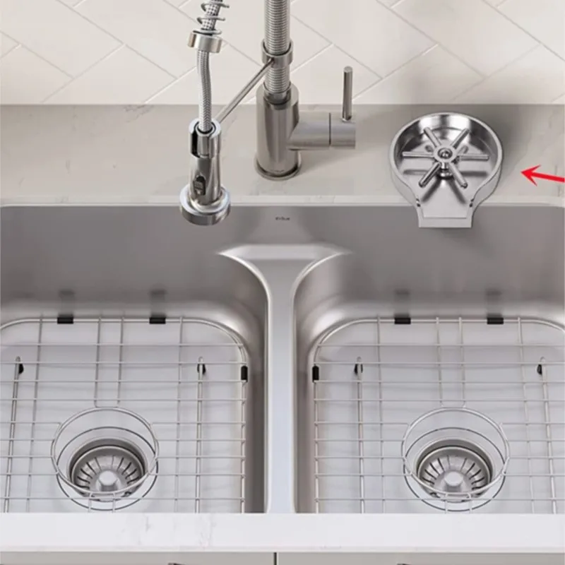 Faucet Glass Rinser Automatic Cup Washer Kitchen Sink Bar Glass Rinser Coffee Pitcher Wash Cup For Kitchen Sink Accessories