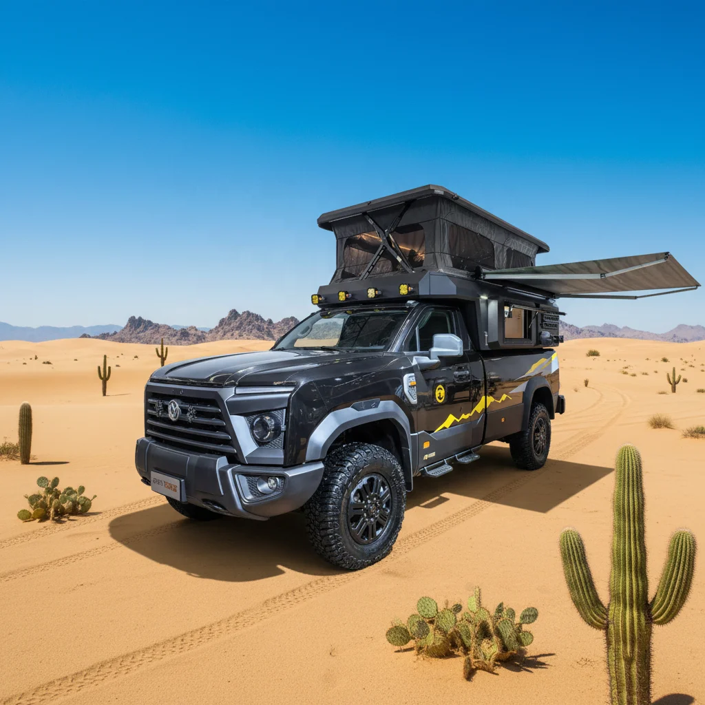 Fiberglass Pop Top Roof System For Motorhome/RV Automatic/Manual Control Waterproof Bed Frame Design-OEM Durable Accessory