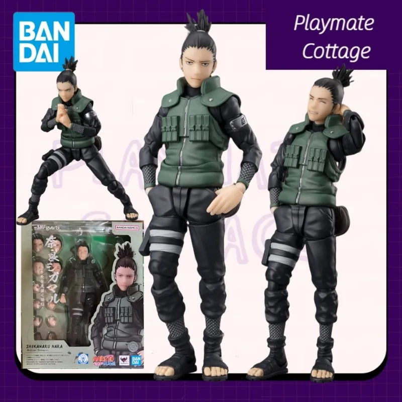 

In-Stock BANDAI Genuine NARUTO Shippūden Anime Figure SHF Shikamaru Nara Finished Goods Model Joints Movable Collectible Brand
