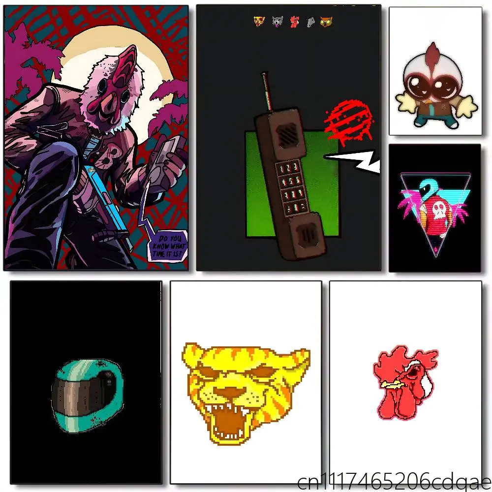 For Hotline Miami Son Jacket Frameles Canvas Paint Decorative Art Printing Poster Image Home Live Room Bedroom Decoration Paint