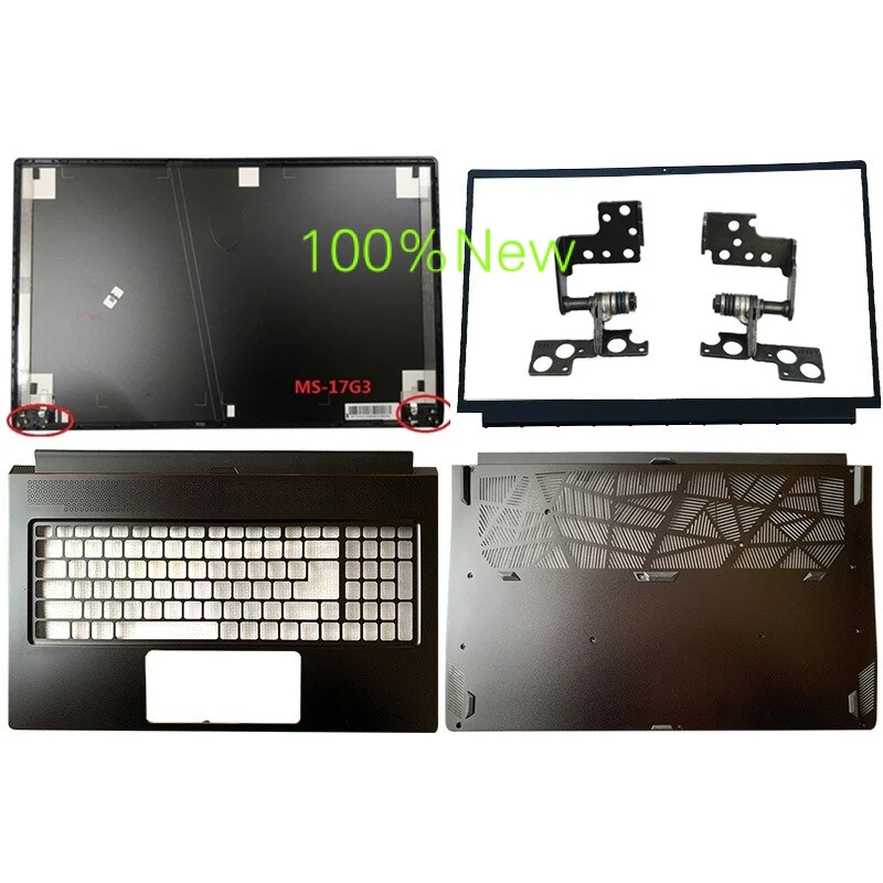 

New for MSI GS75 P75 Stealth MS-17G3 LCD Back Cover Bezel Palmrest Bottom Hinges 3077G3A211