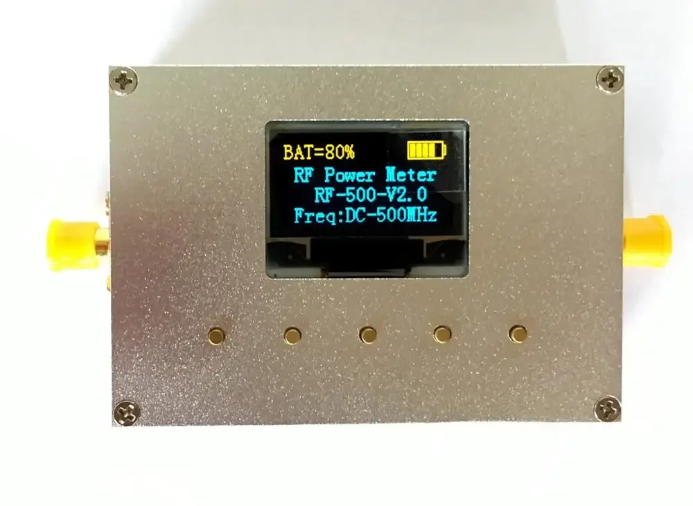 

New 10GHz 100KHz-10000MHz OLED RF Power Meter -60～0dBm Sofware RF Attenuation Value