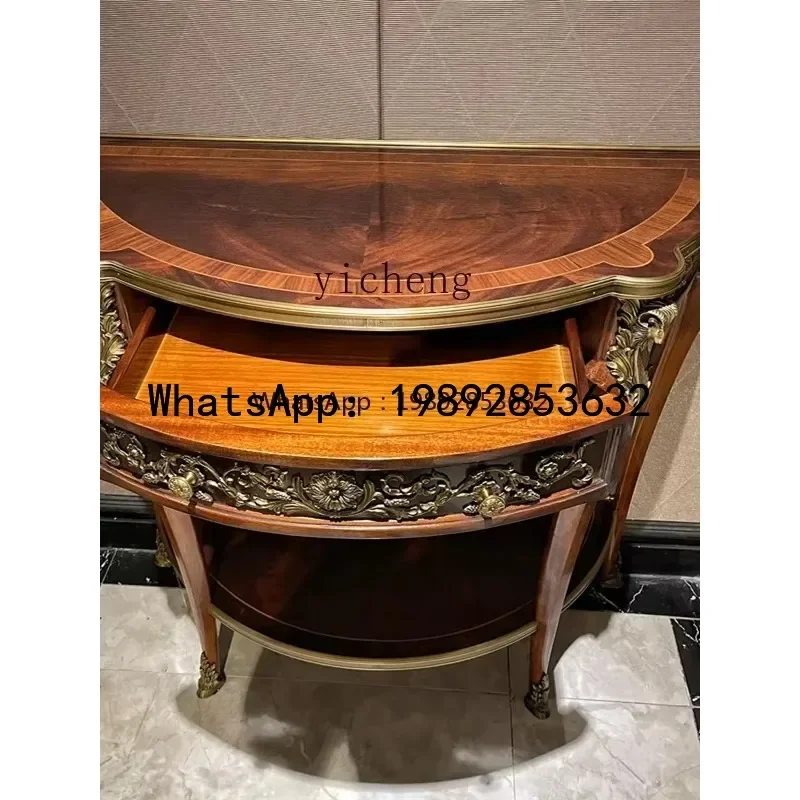 Solid Wood Entrance Table European Style Entrance Cabinet British Style Decorative Storage Cabinet living room decoration