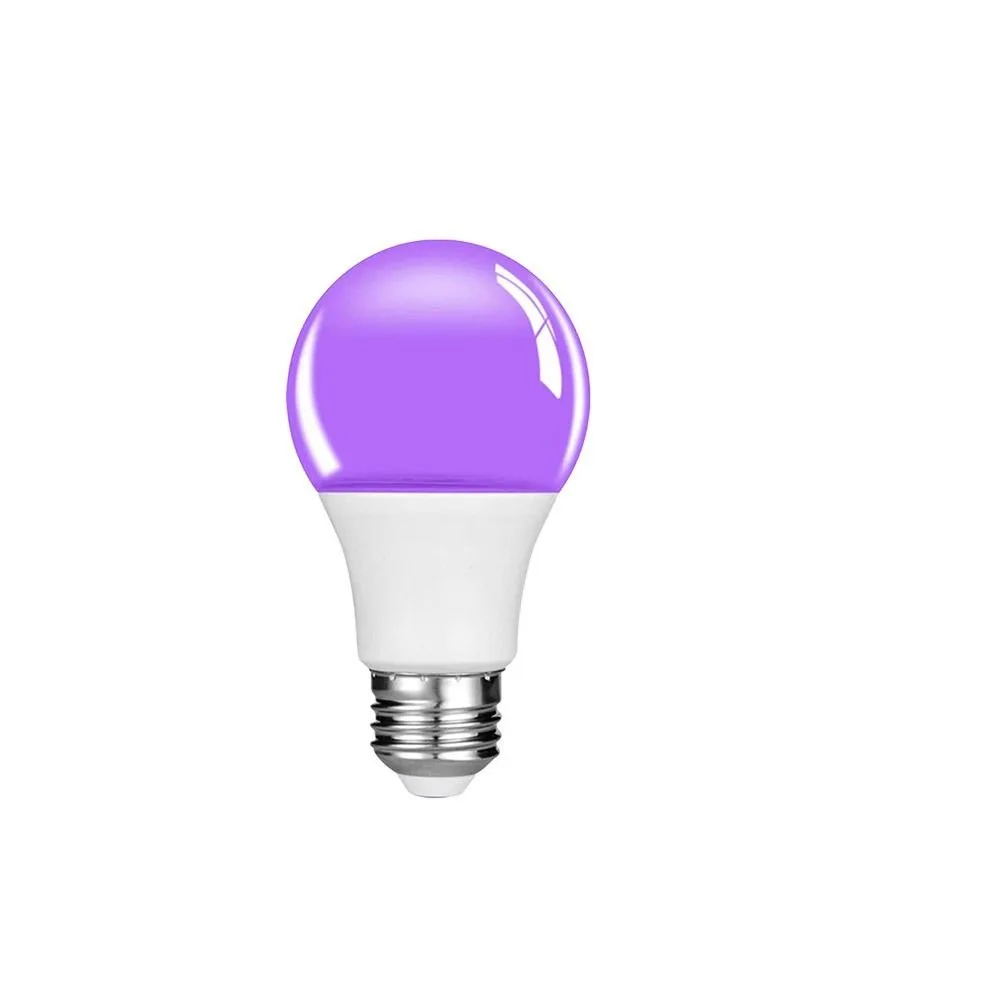 Blacklight Ultraviolet Lamp UV Purple Bulb 360 Glow E27 UV Light Bulbs Atmosphere 10W Purple Black Light Bulb Bar Decoration