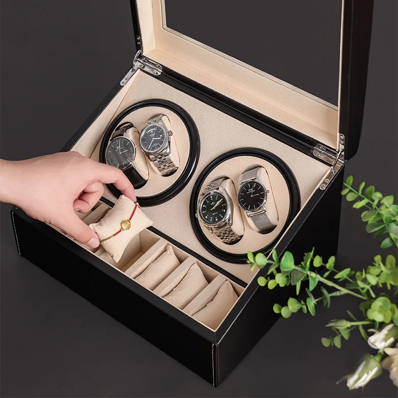 

Electric Watch Winder, Automatic Watch Display Box, Simple Household Storage Tool, Luxury Storage Box, Black, Brown, High Qualit