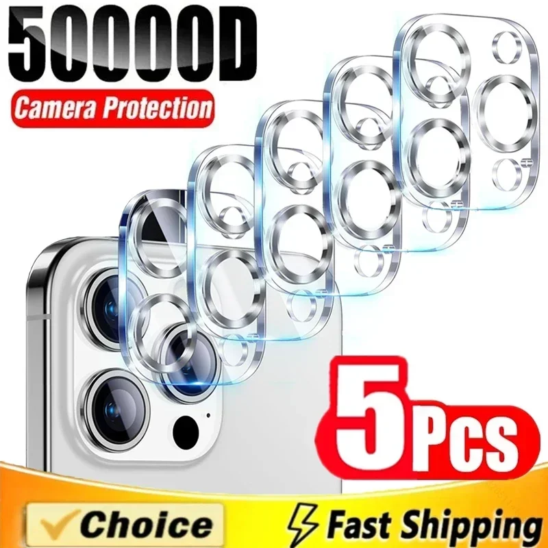 5Pcs Camera Lens Protector for IPhone 16 15 11 12 13 14 Pro Max Mini Protective Glass for IPhone 14 15 16 Plus Tempered Glass