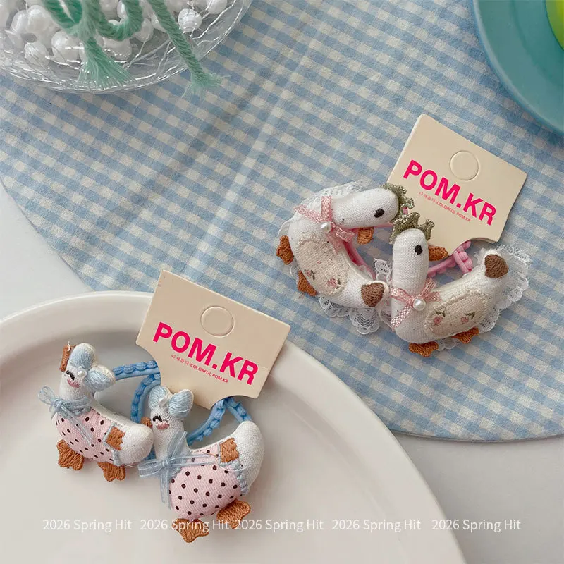 

Cute Cartoon Duck Fabric Hair Band for Toddler Girls Non Damage Elastic Soft Daily Use Baby Hair Accessories Non Slip Premium