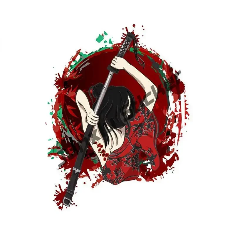 مضحك اليابانية الساموراي ملصق الرسومات الثقافة اليابانية المحارب النينجا بوشيدو ملصق الفينيل مقاومة للخدش ملصق سيارة الملحقات