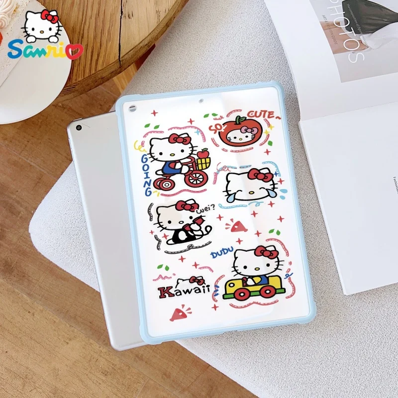 

Sanrio Hello Kitty blue Transparent ipad case, suitable for ipad Pro 6/M4,Air3/5,Mini6,ipad 6/10,8.3/9.7/10.5/12.9/10.9/11inch