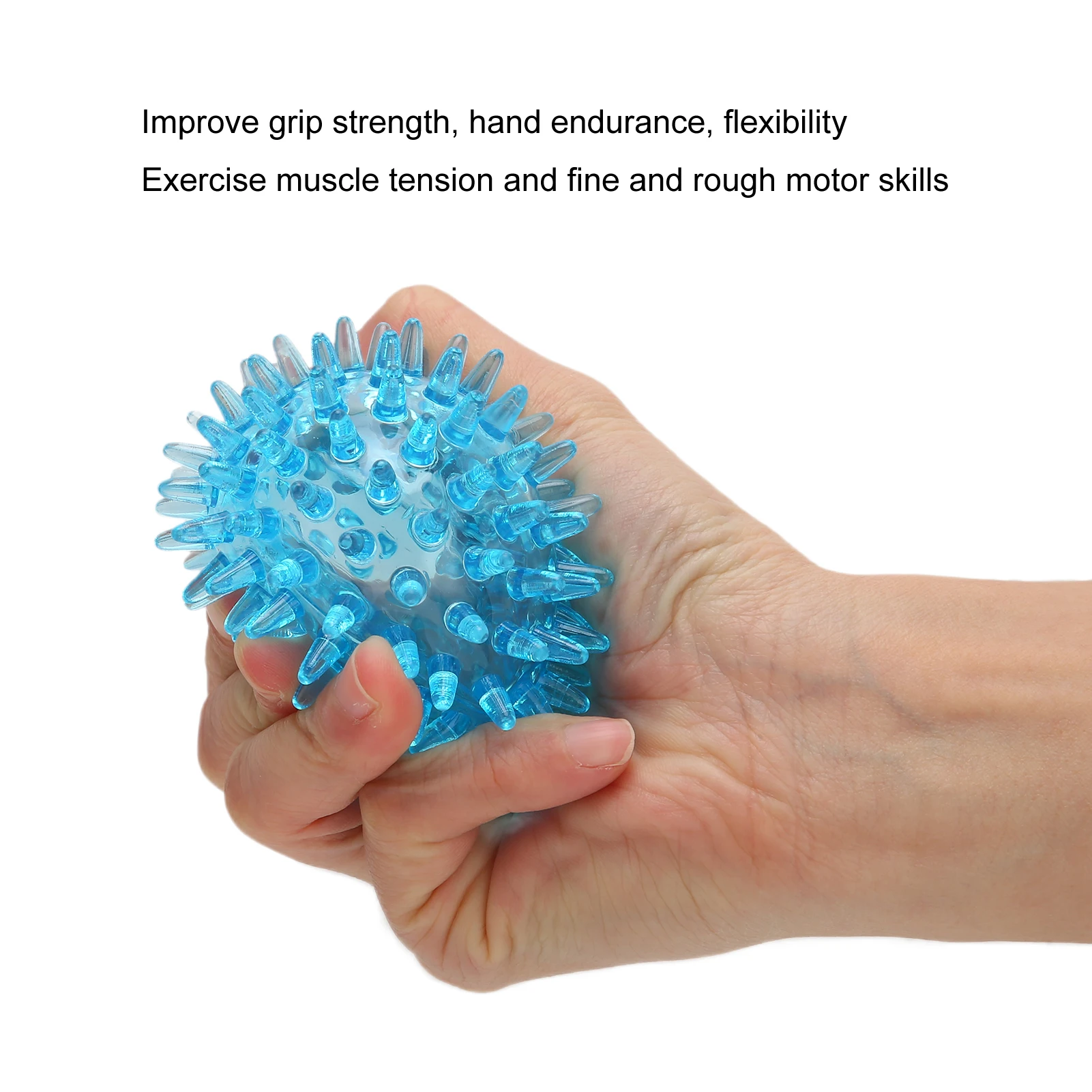 Spiky Ball Hollow Soft trasparente Strength Recovery esercizio antistress palla da massaggio per polso a mano