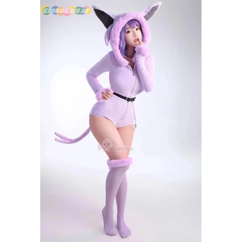 أزياء أنيمي Espeon التأثيرية حللا ملابس منزلية لعبة لعب الأدوار زي الهالوين كرنفال ملابس الحفلات للنساء والفتيات