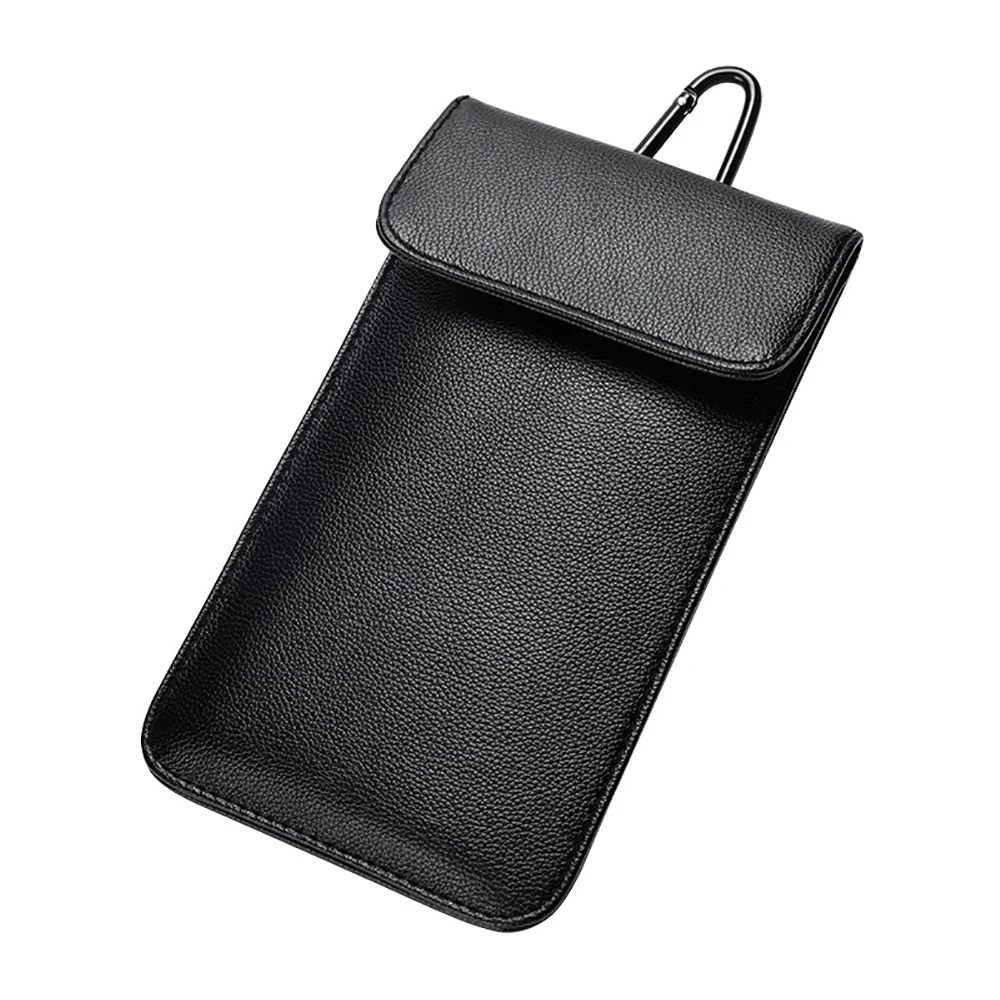 PU Signal Blocking Bag For Cell Phone Car Keys Remote Control Shielding Pouch Signal Blocking Case Privacy Protection Bag