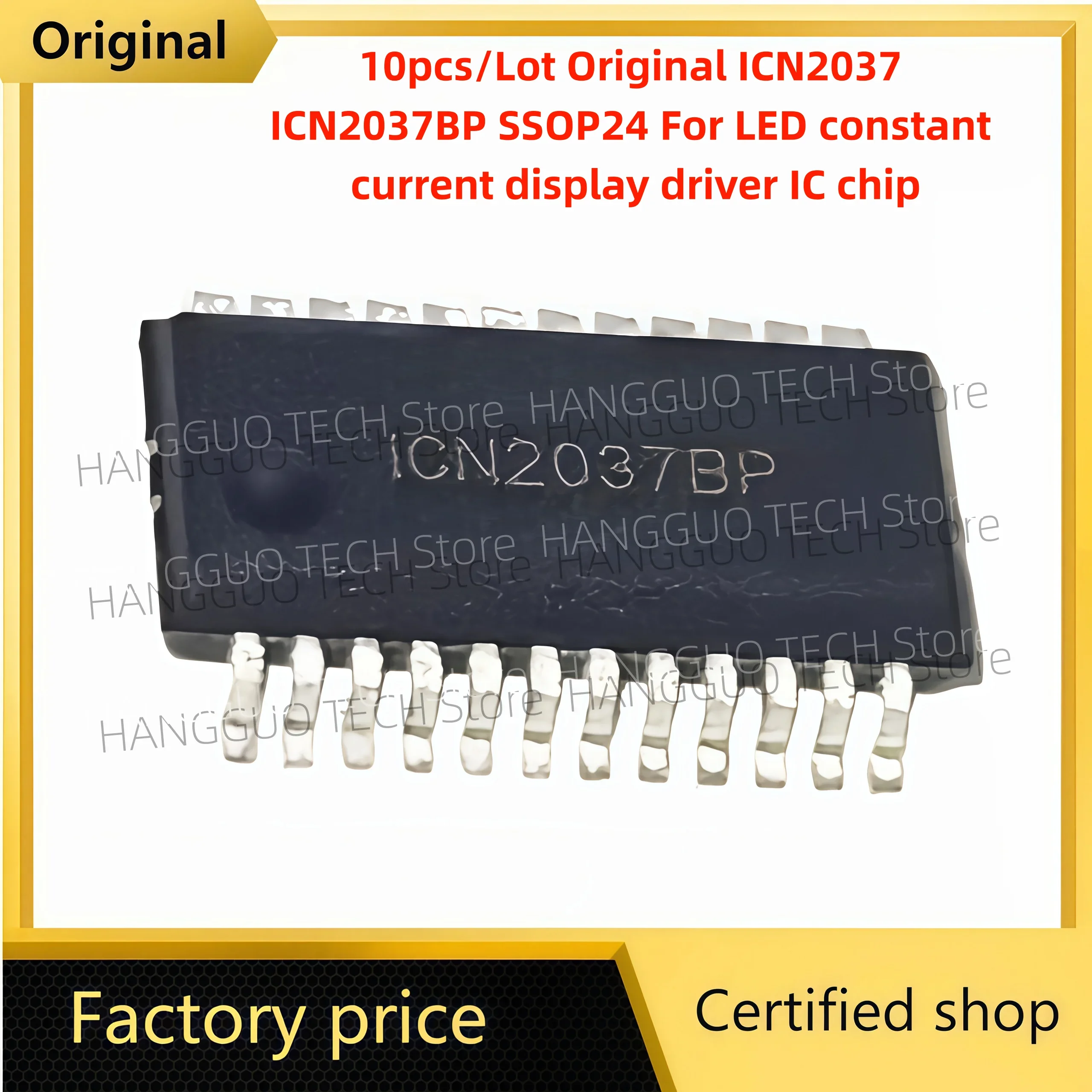 10pcs/Lot Original ICN2037 ICN2037BP SSOP24 For LED constant current display driver IC chip
