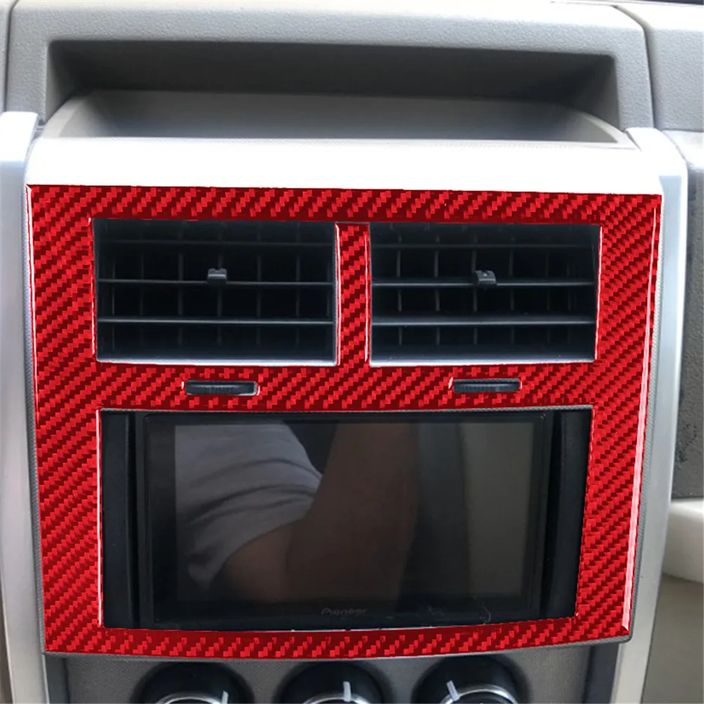 For Jeep Liberty 2008 2009 2010 2011 2012 Carbon Fiber Central Control Panel Decorative Stickers Car Interior Accessories view 3