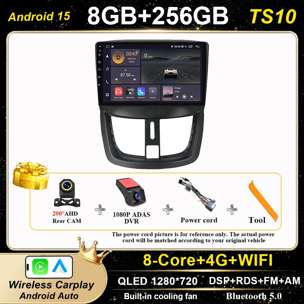 Auto Android GPS Navigatie Voor Peugeot 207 CC 207CC 2006 2007 2008 2009-2015 Auto Radio Stereo Multimidia Speler 4G Carplay 2DIN
