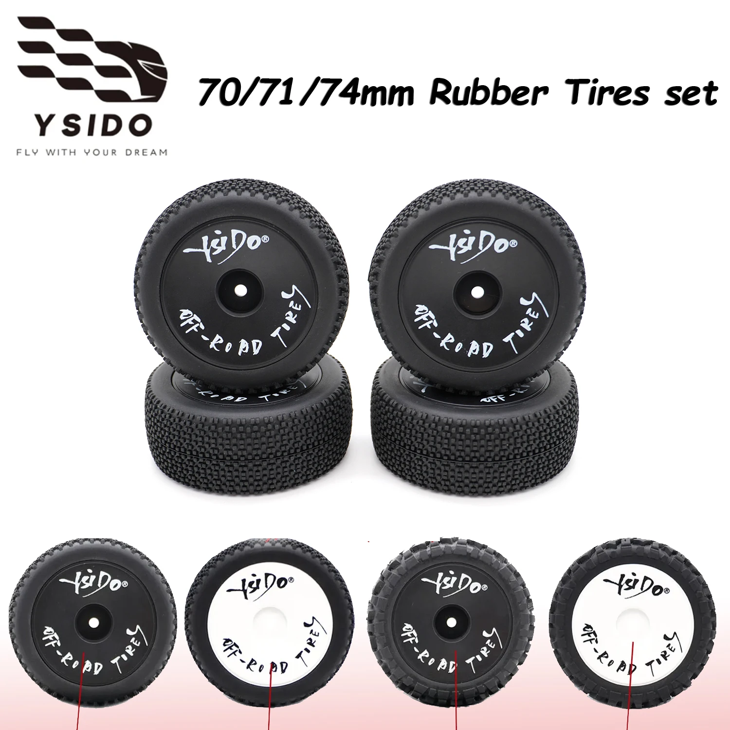 4 قطعة RC إطارات السيارات الإطارات المطاطية ل RC سباق على الطرق الوعرة سيارة 1/12 1/14 Wltoys 144001 144010 124019 124018 124017 ZD Racing BX12