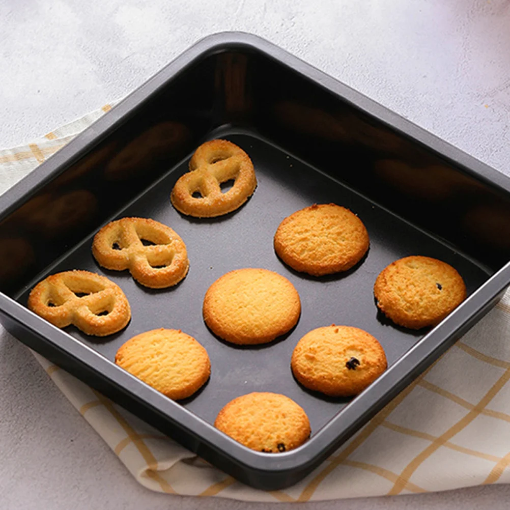 

Nonstick Baking Pan Carbon Steel Square Cake Pan For Pizza Bread Diy Cookie Oven Reusable Kitchen Bakeware Multi-Function