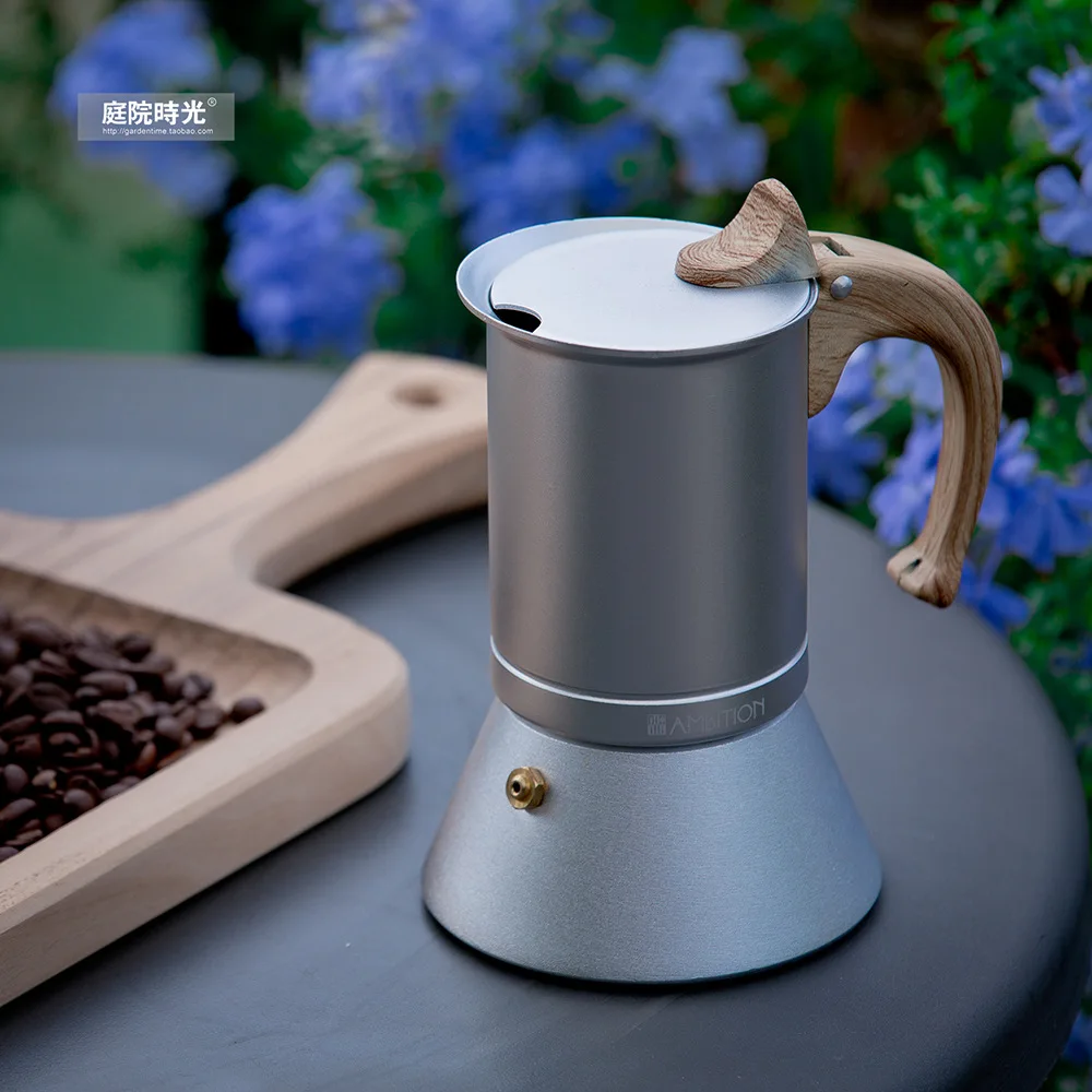 NEW  Nordic Italian Household Mocha Pot Food Grade Aluminum Coffee Machine Covered Coffee Pot Induction Cooker Heating